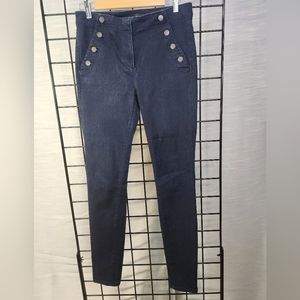 Ann Taylor woman jeans size 6 Tall dark wash denim Skinny modern stretch fit
